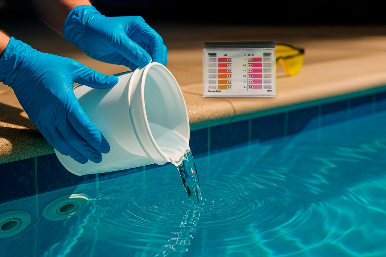 wie Sie die Alkalinität (TA) sicher mit Salzsäure senken