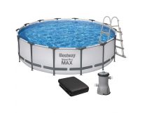 Frame Pool Bestway 56950 (427 x 107 cm) mit Kartuschenfilter, Markise und Leiter