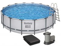 Frame-Pool Bestway 5612Z (488x122 cm) mit Kartuschenfilter, Leiter und Abdeckplane