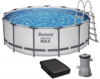Frame-Pool Bestway 5618W (396х122 cm) mit Kartuschenfilter, Leiter und Abdeckung
