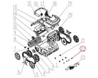 Achse des Vorderrads für Poolroboter Wybotics WY200 (No 22 S.3172.04.035)