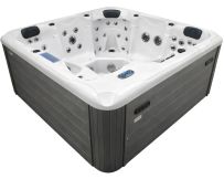 Whirlpool Aquajoy Santorini (220×220×95 cm), Silberweiß-Marmor