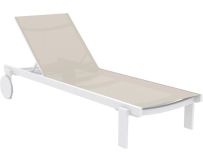 Sonnenliege Aquajoy Casablanca (weiß mit graubraun)