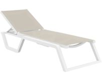 Sonnenliege Aquajoy Rio (weiß mit graubraun)