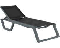 Sonnenliege Aquajoy Rio PRO, dunkelgrau mit Schwarz