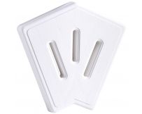 Eckelement Aquaviva für Überlaufgitter Classic und Grift, (45°, 195/25 mm, weiß)