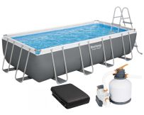 Frame Pool Bestway 56466 (549 x 274 x 122 cm) mit Sandfilter, Leiter und Markise
