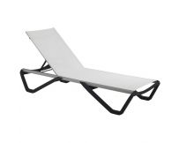 Sonnenliege Aquaviva Wave weiß und schwarz