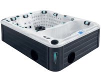 Whirlpool mit Kaltbad Passion Elevate (305x228x110 cm), Silber-Weiß