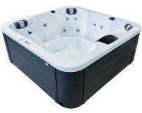 Whirlpool Passion Spas Flame (190x190x81 cm), Silber-Weiß