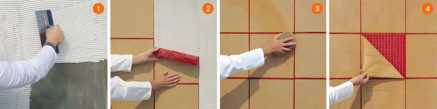 Jak kleić papierowe mozaiki basenowe