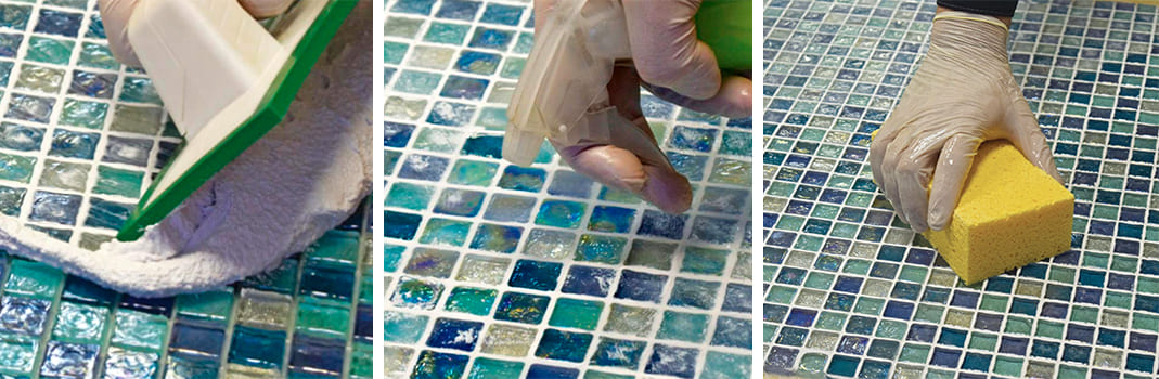 Fugowanie mozaiki basenowej