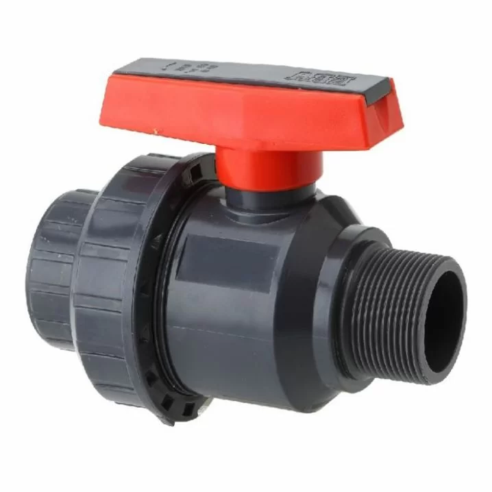 PVC Kugelhahn mit Außen- und Innengewinde 1/2"